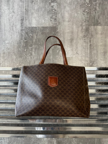 Celine Macadam Triomphe Leather Handbag