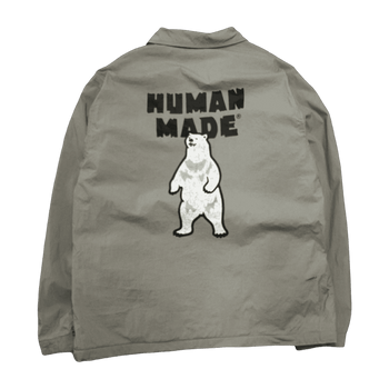 Human Made Polar Bear Coach Jacket Grey (USED)