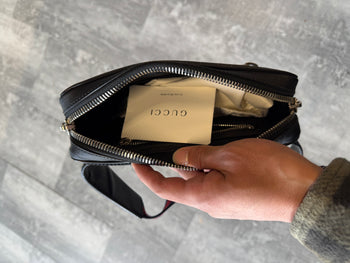 Gucci Tiger Bum Bag Black Canvas