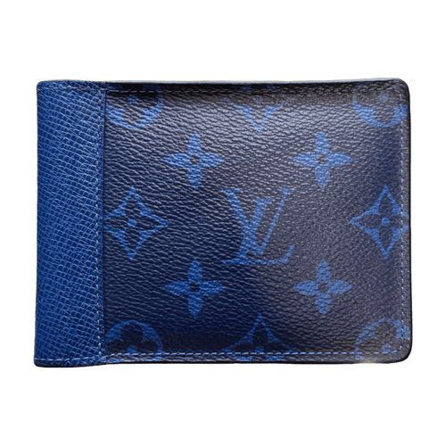 Louis Vuitton Monogram Multiple Wallet Blue | Vintage Clothing Store Canada