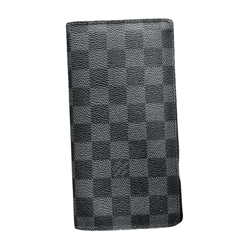 Louis Vuitton Damier Graphite Brazza Wallet | Vintage Clothing Store Canada