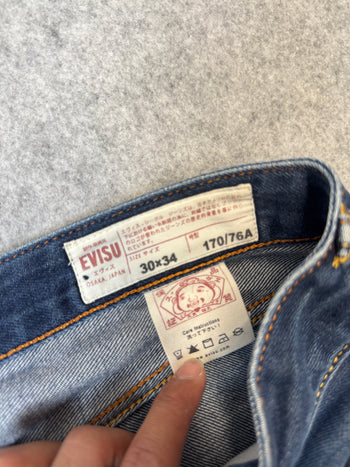 Evisu Lot 2010 Back Pocket Embroidery Denim Pants