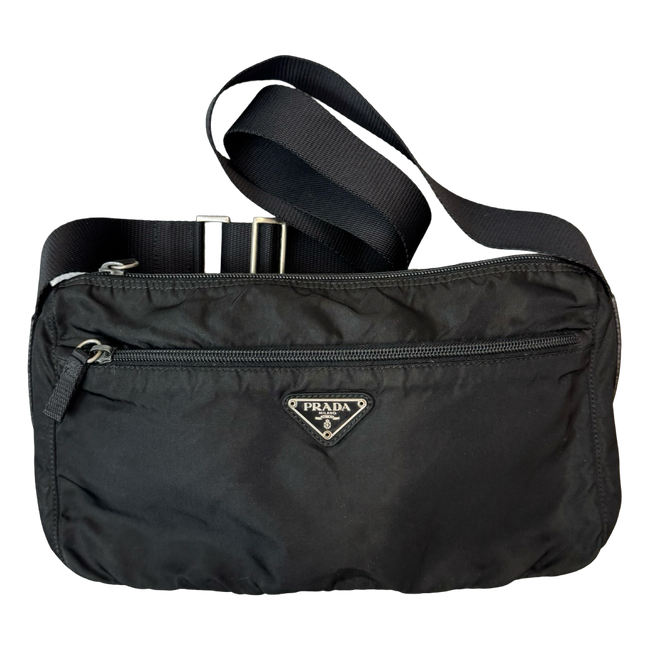 Prada Nylon Crossbody Bag Black
