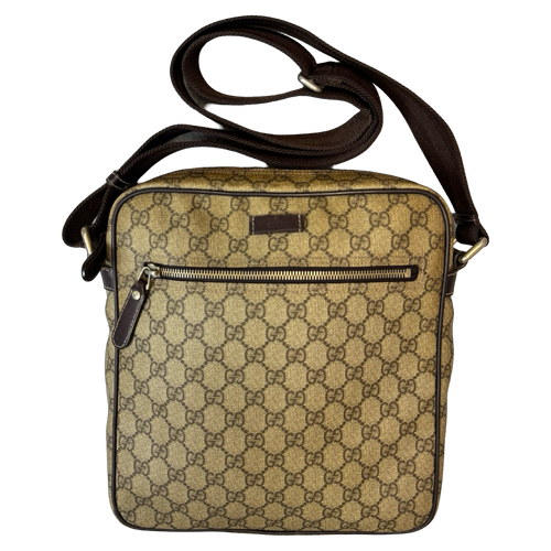 Gucci GG Supreme Monogram Messenger Leather Bag | Vintage Clothing Store Canada