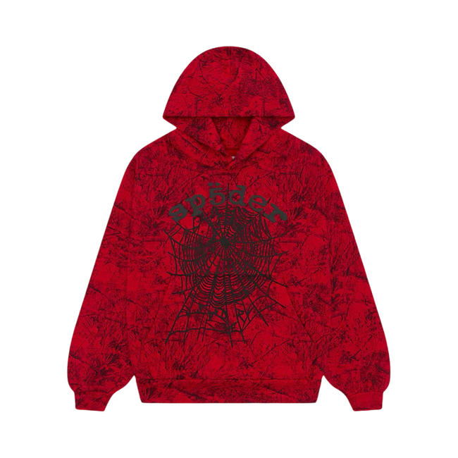 Sp5der OG Tree Camo Hoodie Red