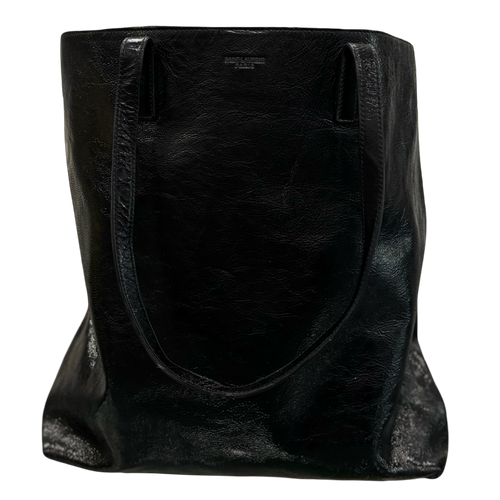 Saint Laurent Paris Patent Leather Tote Bag Black | Vintage Clothing Store Canada