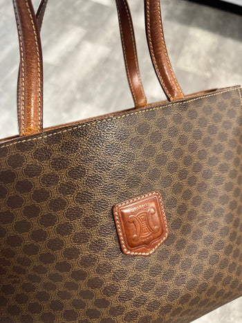 Celine Macadam Triomphe Leather Handbag