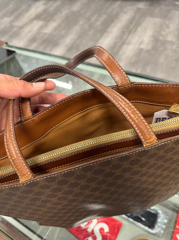 Celine Macadam Triomphe Leather Handbag
