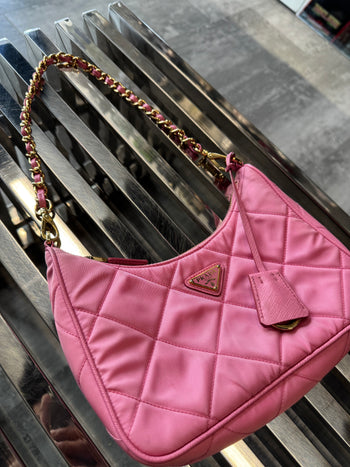 Prada Re-Nylon Chaine Mini Bag Pink