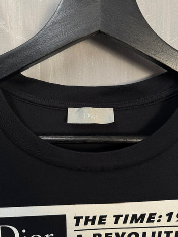 Dior Homme Newspaper Graphic Tee Black
