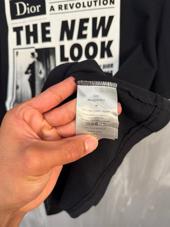 Dior Homme Newspaper Graphic Tee Black