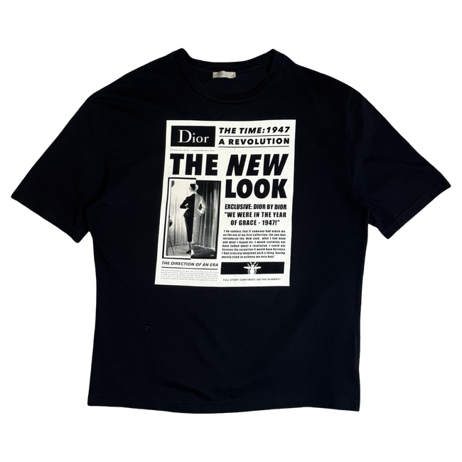 Dior Homme Newspaper Graphic Tee Black