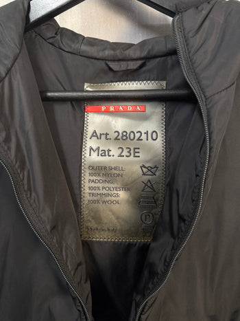 Prada Nylon Down Jacket Black