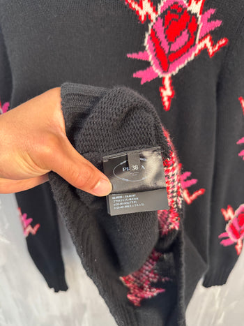Prada Rose Cashmere Knit Sweater
