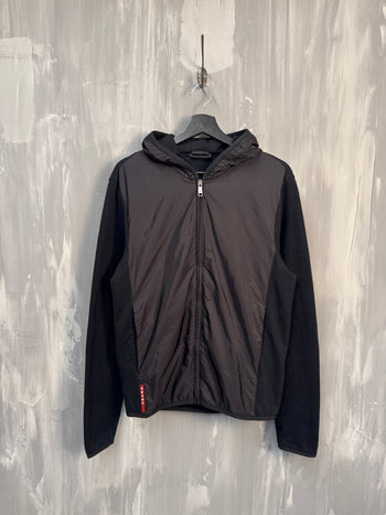 Prada Sport Hooded Windbreaker Black