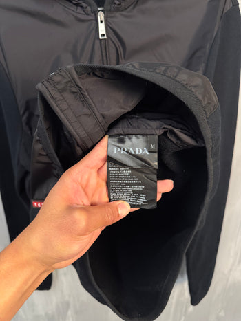 Prada Sport Hooded Windbreaker Black