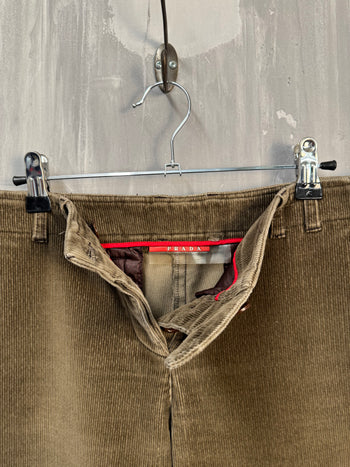 Prada Corduroy Pants Brown