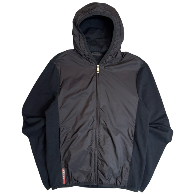 Prada Sport Hooded Windbreaker Black