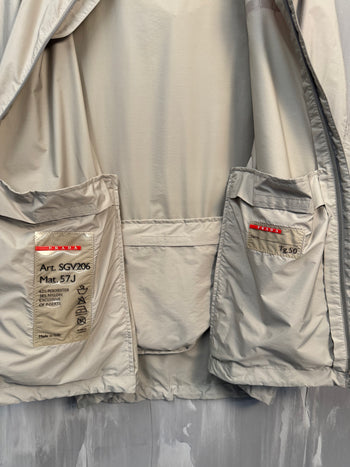 Prada Sport Red Stripe Light Jacket Beige