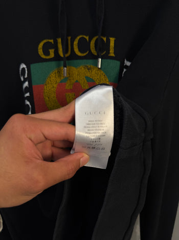 Gucci Distressed Oversized Hoodie Black