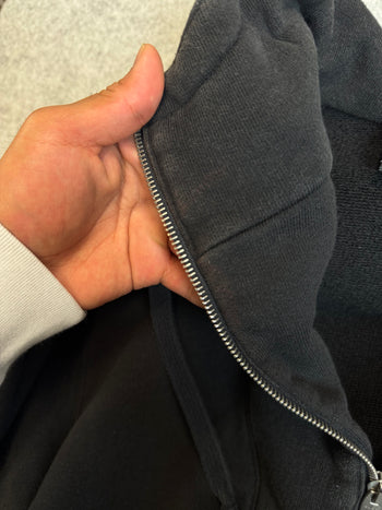 Gucci Logo-Print Half Zip Hoodie Black