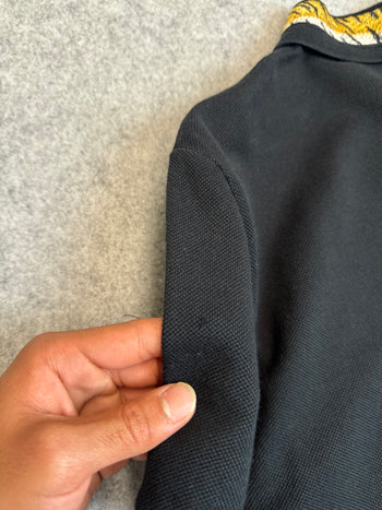 Gucci Tiger Collar Polo Shirt Black