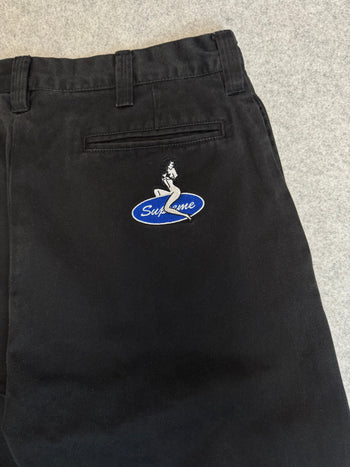 Supreme Pin Up Chino Pants Black (USED)