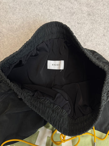 Rhude Cupro Yachting Shorts Black/Khaki (USED)