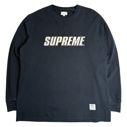 Supreme Metallic L/S Shirt Black (USED) | Vintage Clothing Store Canada