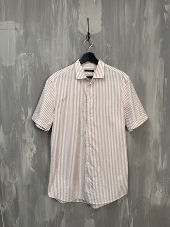 Louis Vuitton Striped Monogram Button Up Shirt
