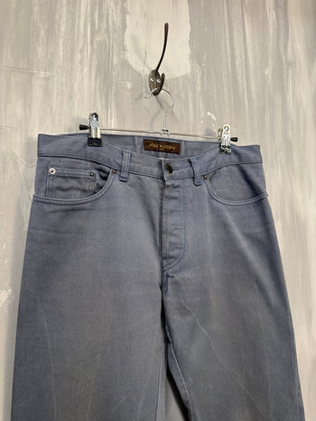 Louis Vuitton Denim Pants Washed Blue