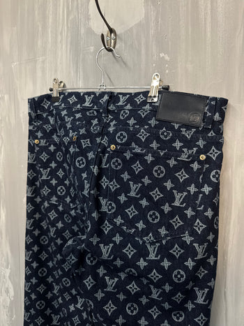 Louis Vuitton Monogram Denim Pants Blue