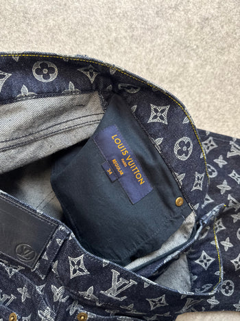 Louis Vuitton Monogram Denim Pants Blue
