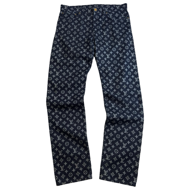 Louis Vuitton Monogram Denim Pants Blue