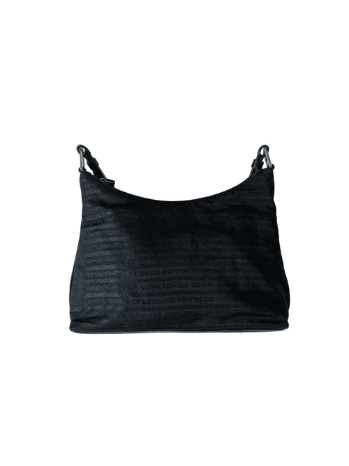 Prada Jacquard Shoulder Bag Black | Vintage Clothing Store Canada