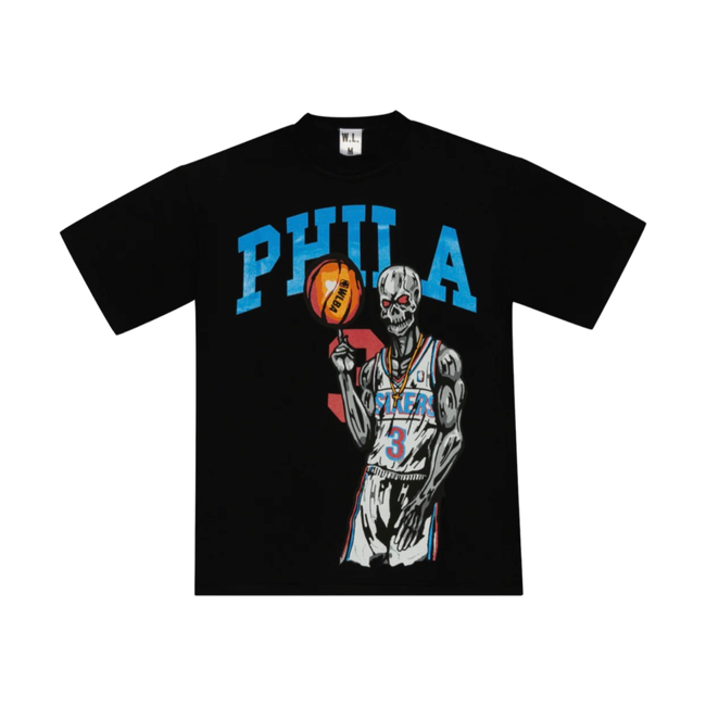 Warren Lotas Philadelphia Sixers Allen Iverson Tee Black