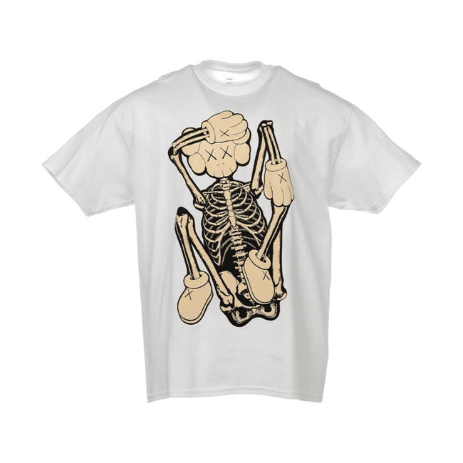 KAWS Skeleton New Fiction Tee White
