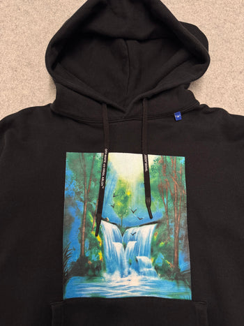 Off-White Diag Waterfall Hoodie Black (USED)