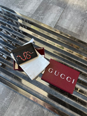 Gucci GG Supreme Kingsnake Print Card Case
