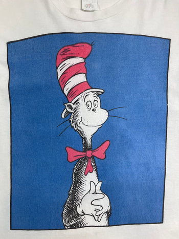 (XL) Vintage 90s Dr.Suess Cat in the Hat Tee White