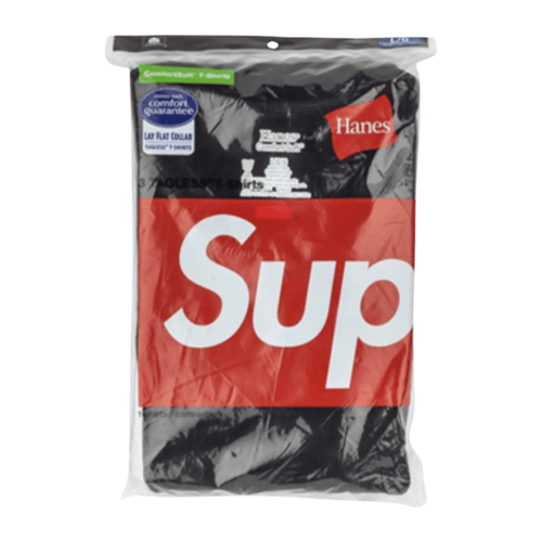 Supreme Hanes Tagless Tee 3 Pack Black | Vintage Clothing Store Canada