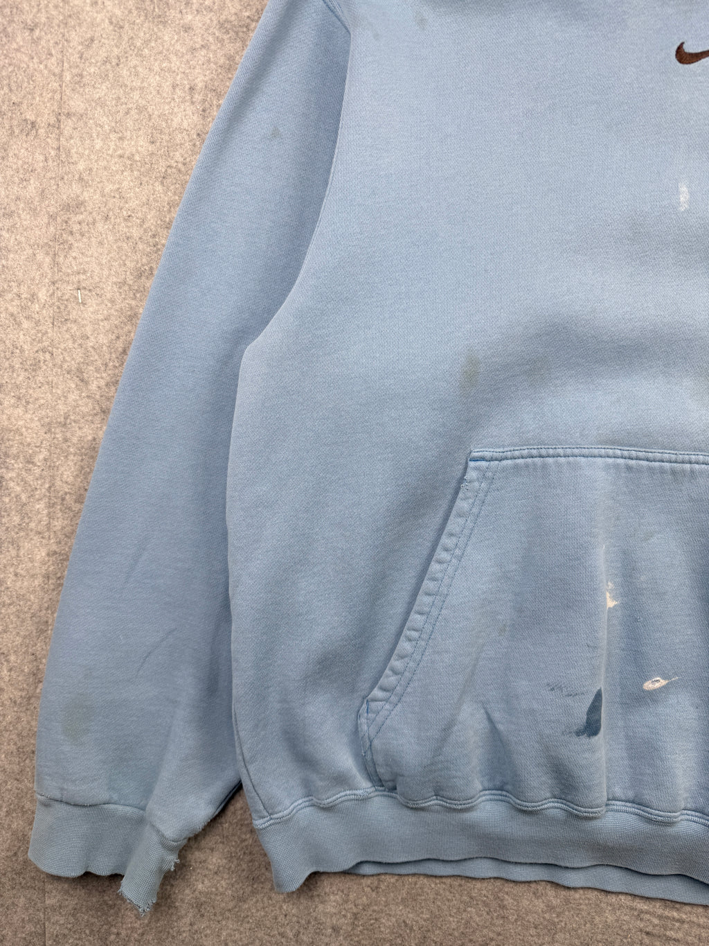2000s Nike Centre Swoosh Hoodie Light Blue