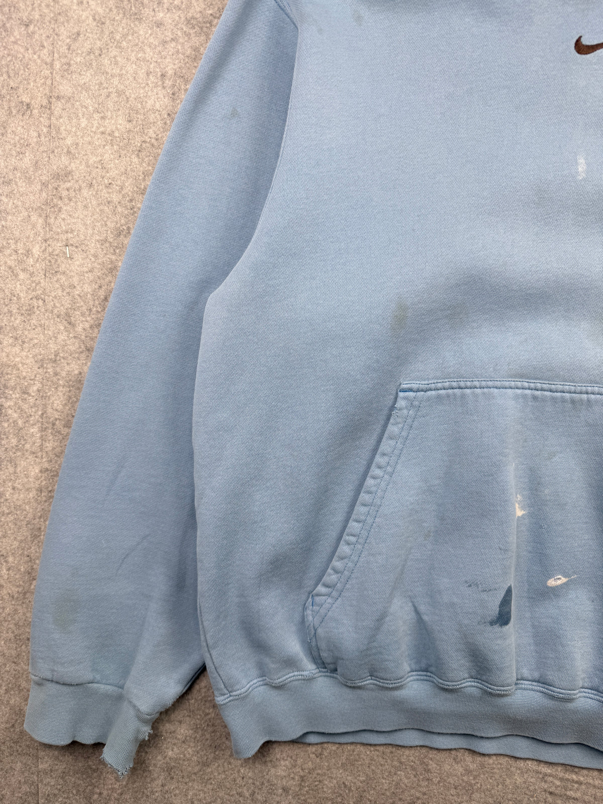 2000s Nike Centre Swoosh Hoodie Light Blue