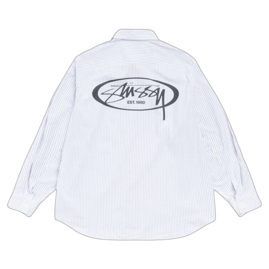 Stussy Standard Longsleeve Striped Button-Up Shirt Blue/White