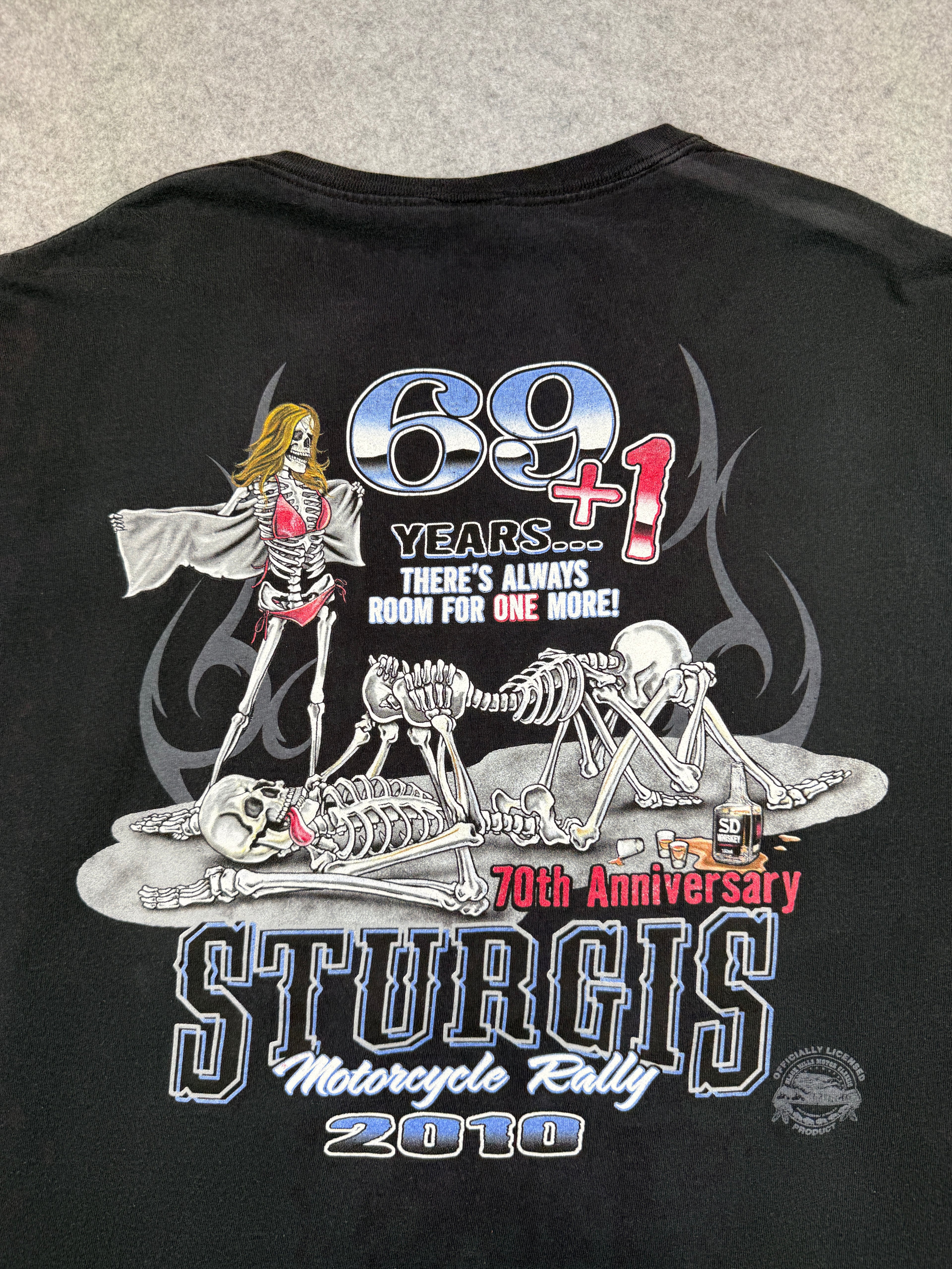 Vintage Harley Davidson Sturgis 70th Anniversary L/S Tee Black