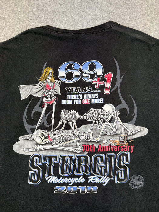 Vintage Harley Davidson Sturgis 70th Anniversary L/S Tee Black | Vitnage Clothing Store Canada