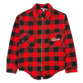 Vintage Labatt Wildcat Wool Plaid Flannel Jacket Red
