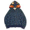BAPE ABC Camo Polka Dot Shark Full Zip Hoodie Navy (USED)