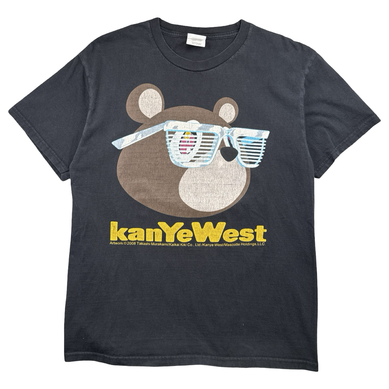 Vintage 2000’s Kanye West x Takashi Murakami Graduation Bear Tee Black