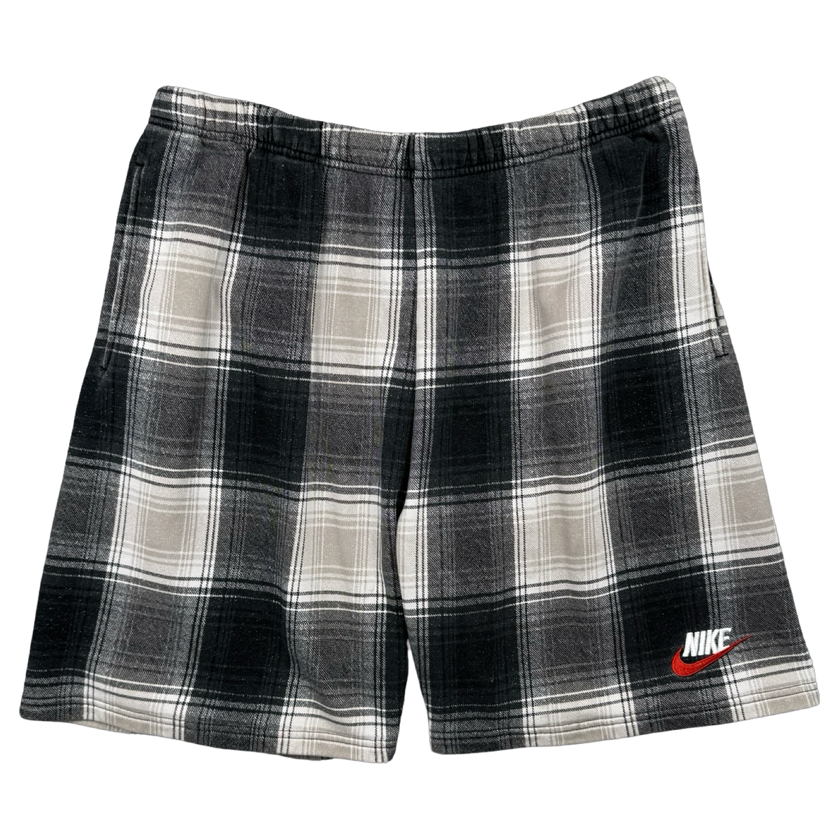 Supreme x Nike Plaid Sweatshort Black FW18 (USED)